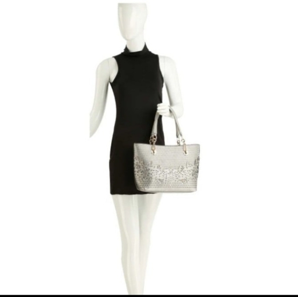 BOUTIQUE RHINESTONE ACCENT TOTE SET - Picture 2 of 4